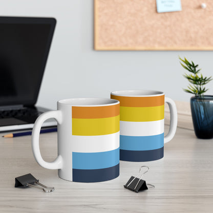 AroAce Pride Flag Mug – Aromantic Asexual LGBTQ+ Ceramic Cup