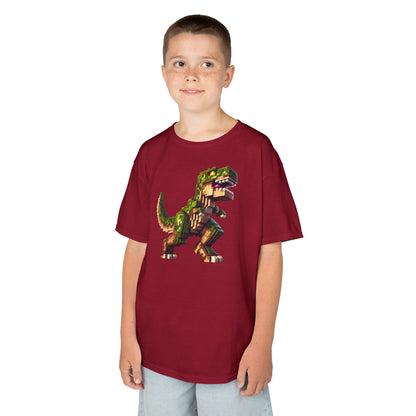 Pixel Dinosaur Kids T-Shirt – Retro Pixel T-Rex Gamer Tee