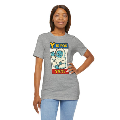 Y Is for Yeti T-Shirt – Cute Winter Monster Tee from the Monster Alphabet Series