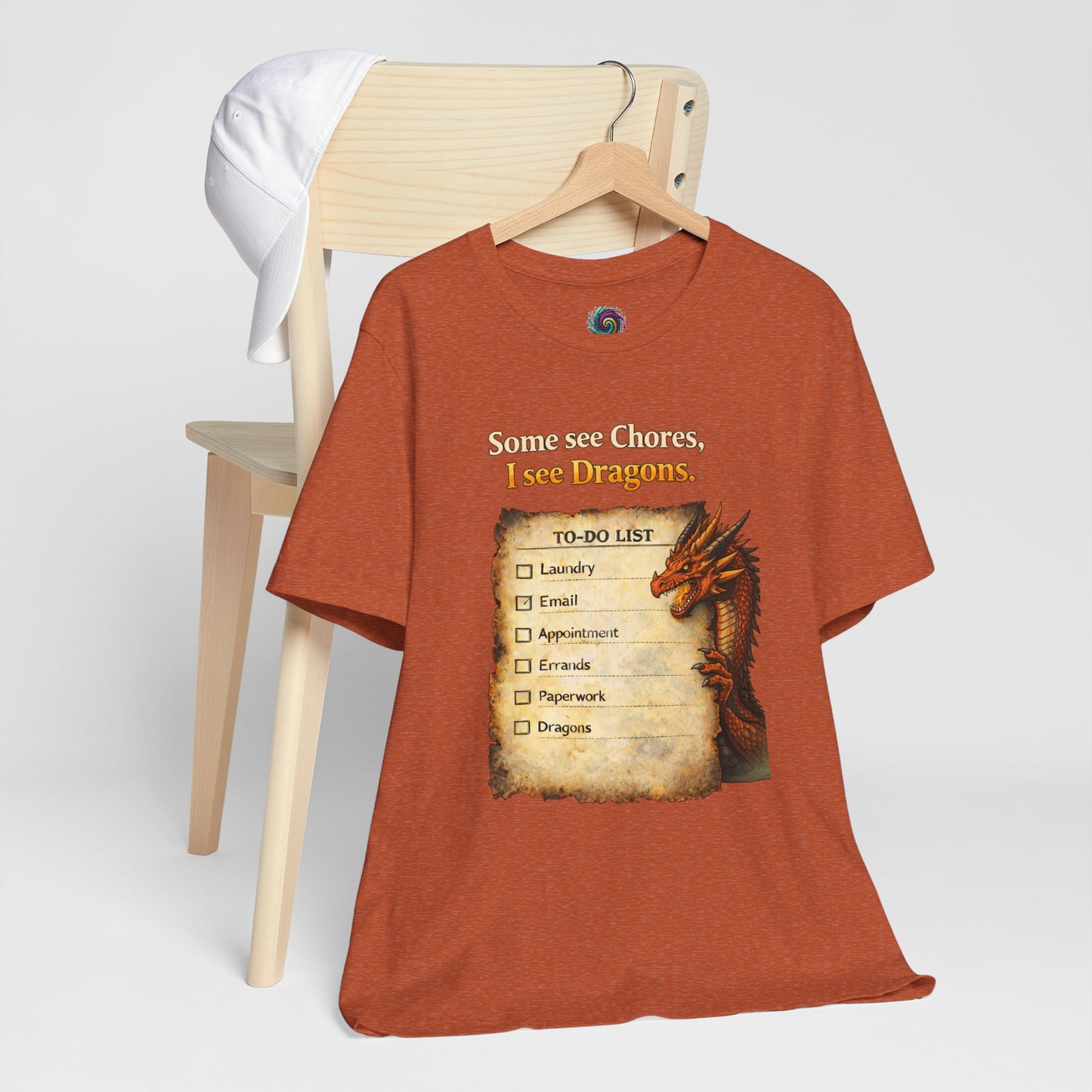 Some See Chores I See Dragons T-Shirt – Funny Fantasy Tee