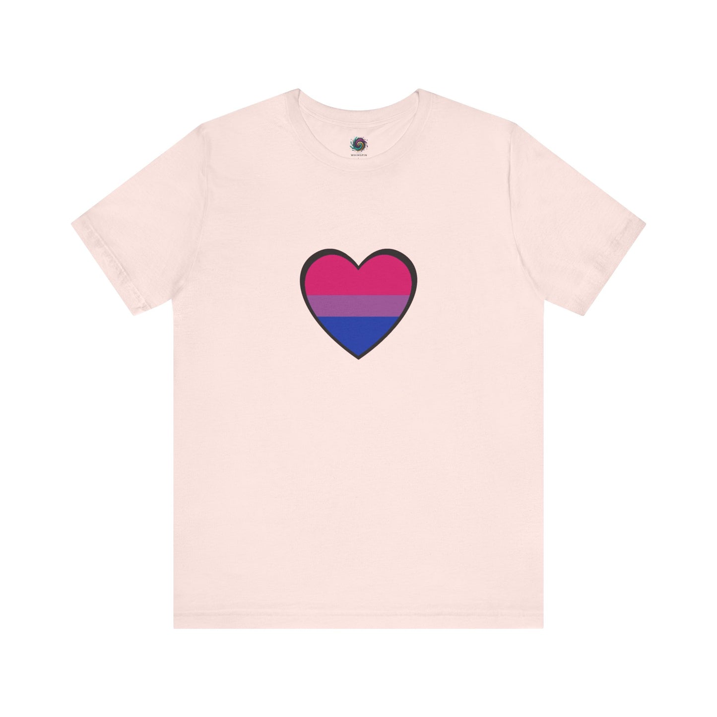 Bisexual Pride Flag T-Shirt – LGBTQ+ Heart Graphic Tee | WhimSpin