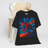 Geometric Tiger T-Shirt – Bold Jungle Animal Tee in Abstract Style - WhimSpin - https://whimspin.com