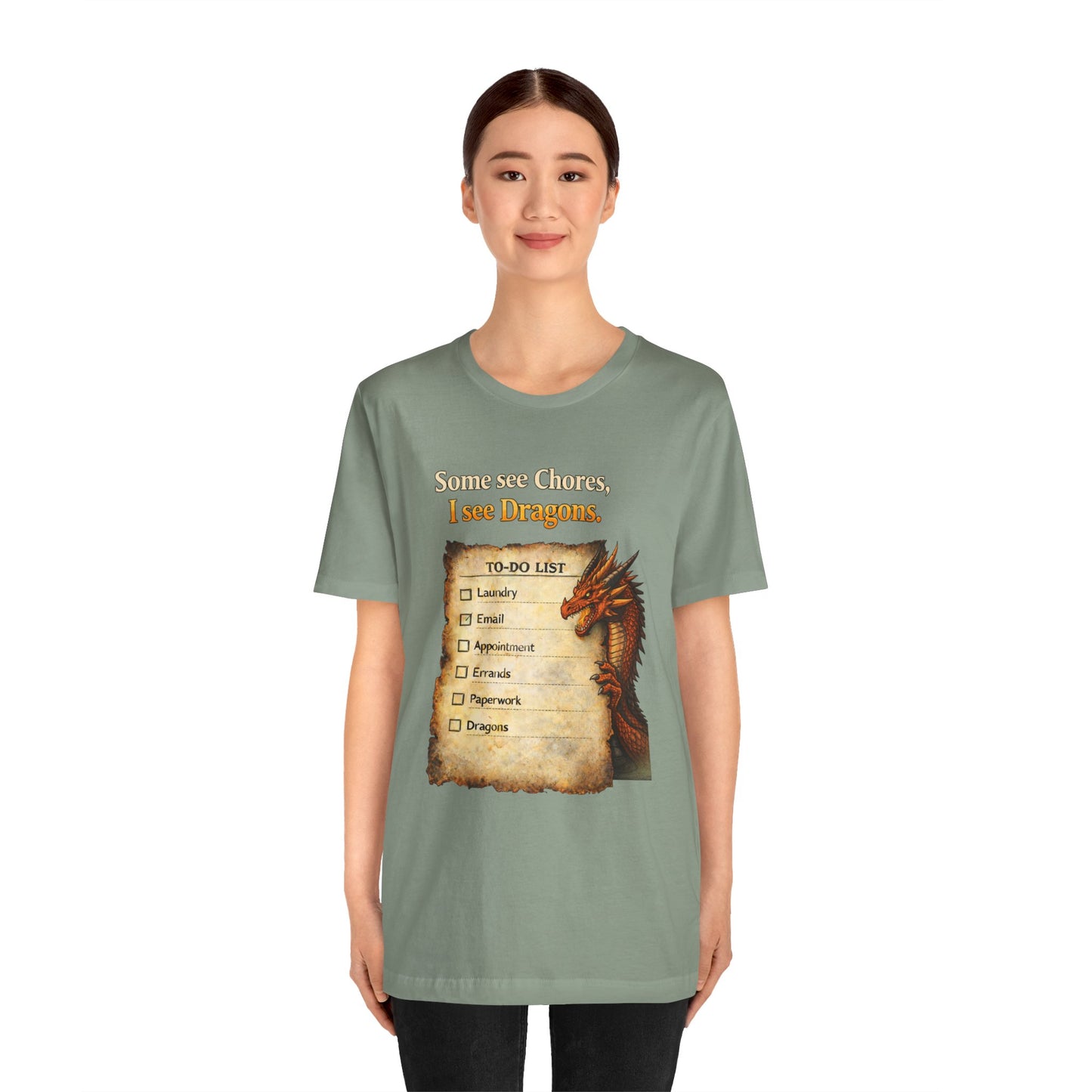 Some See Chores I See Dragons T-Shirt – Funny Fantasy Tee