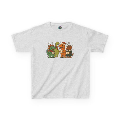 Dinosaur Carolers Kids’ T-Shirt – Cute Singing Dino Christmas Tee