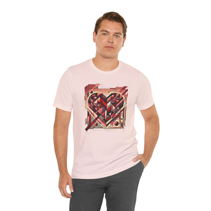 Cubist Heart T-Shirt – Modern Art Valentine's Day Graphic Tee