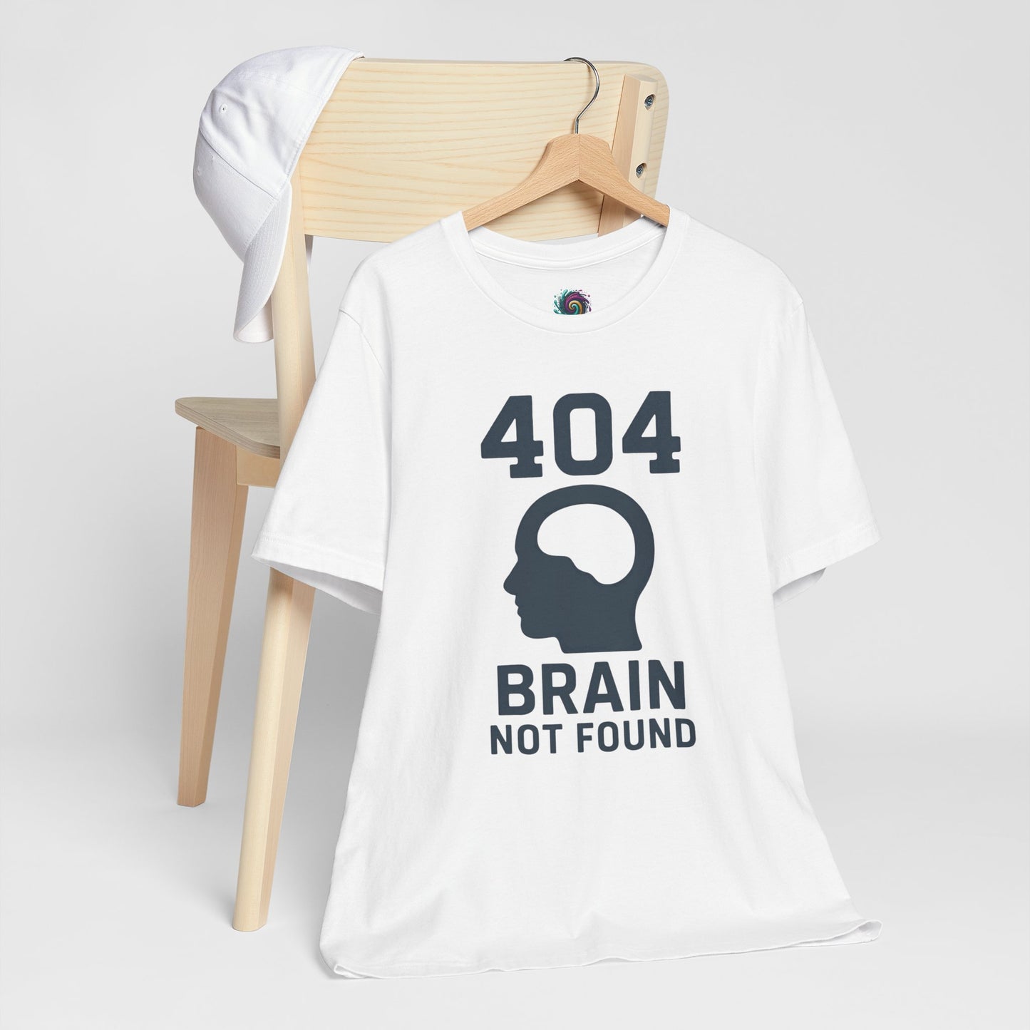 404 Brain Not Found T-Shirt – Techie Humor for Nerds & Geeks