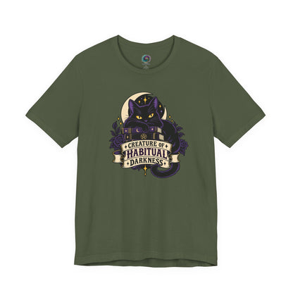 Creature of Habitual Darkness T-Shirt – Black Cat Goth Tee