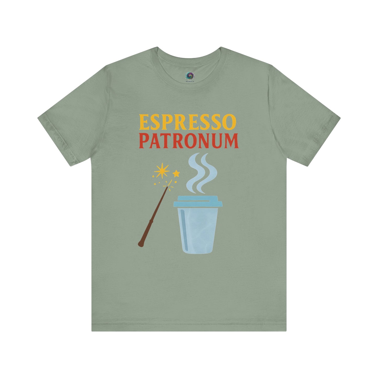 Espresso Patronum T-Shirt – Funny Coffee & Wizard Parody Tee