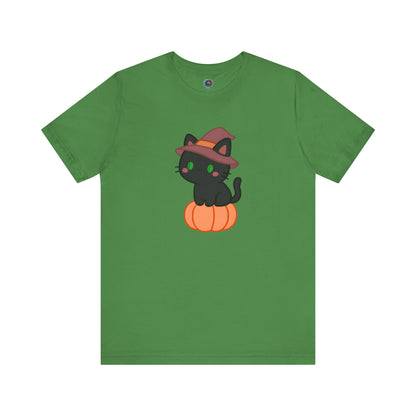 Halloween Cat Shirt – Cute Cat on a Pumpkin Graphic Tee