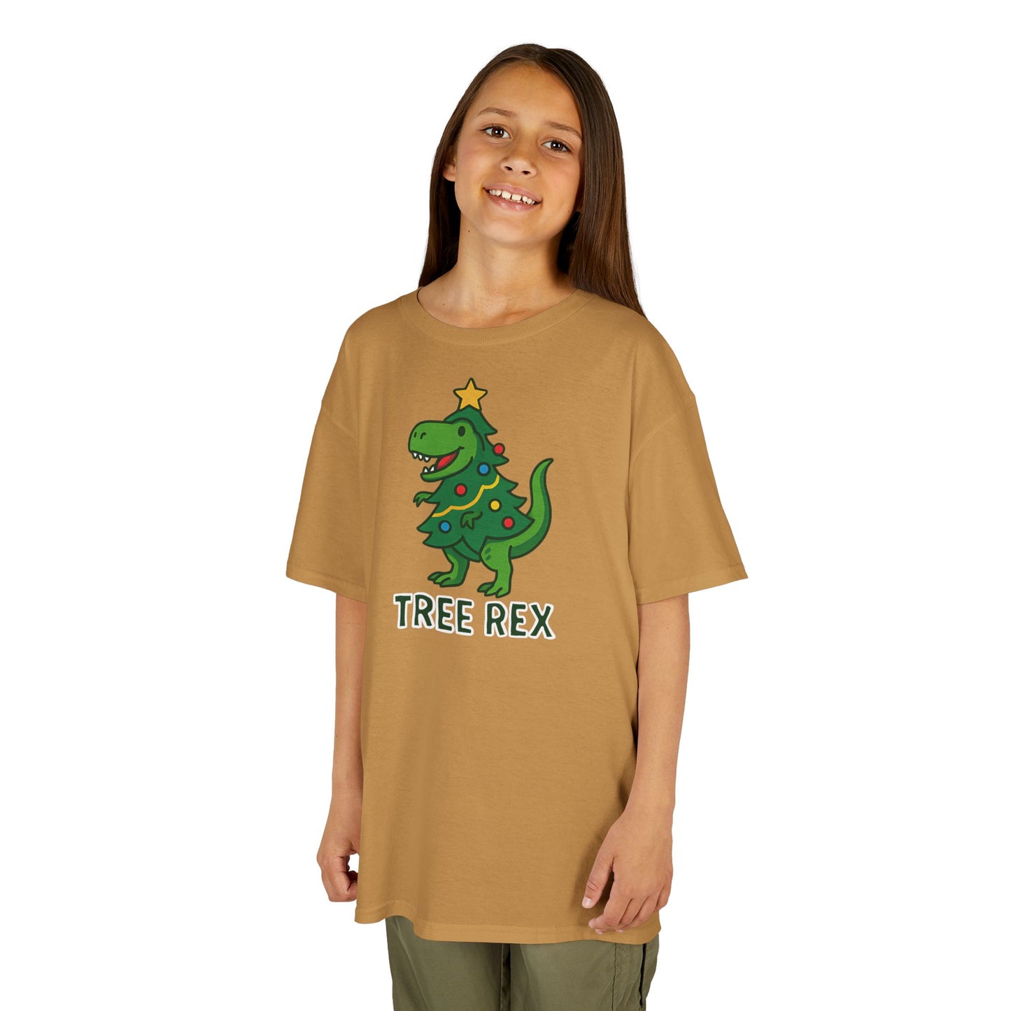 Tree Rex Kids’ Christmas T-Shirt – Cute Dino Holiday Tee