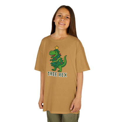 Tree Rex Kids’ Christmas T-Shirt – Cute Dino Holiday Tee