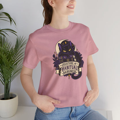 Creature of Habitual Darkness T-Shirt – Black Cat Goth Tee