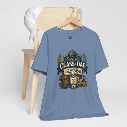 Chaotic Good Dad T-Shirt – RPG Gamer Dad Graphic Tee