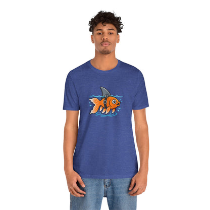 Goldfish Shark T-Shirt – Funny Fish Swimming  Graphic Tee