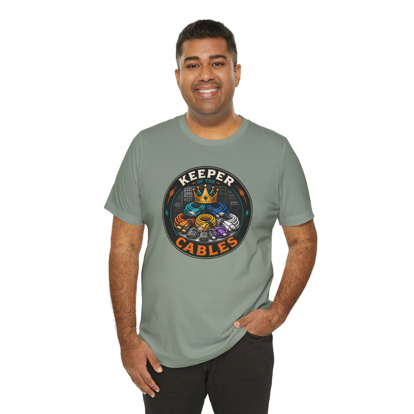 Keeper of the Cables T-Shirt – Funny Tech Dad Cable Tee