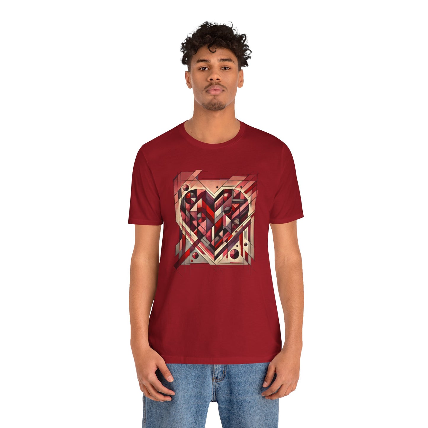 Cubist Heart T-Shirt – Modern Art Valentine's Day Graphic Tee