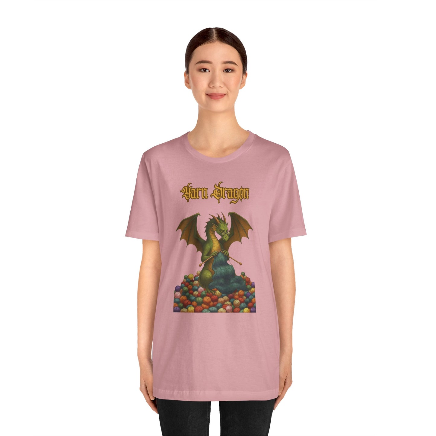 Yarn Dragon T-Shirt – Funny Knitting Dragon Shirt for Yarn Lovers