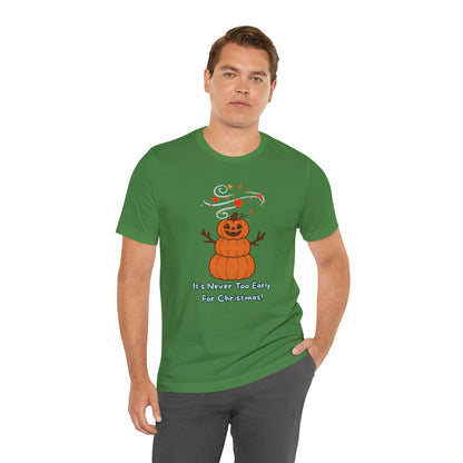 Pumpkin Snowman Shirt – Funny Halloween Christmas Mashup Tee