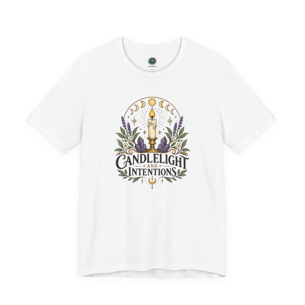 Candlelight and Intentions T-Shirt – Witchy Celestial Tee