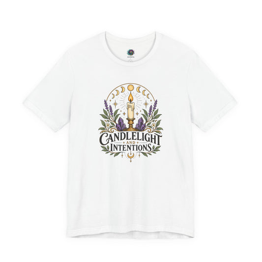 Candlelight and Intentions T-Shirt – Witchy Celestial Tee