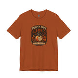 Burnt orange crew-neck T-shirt with Pumpkin Spice Elixir front graphic