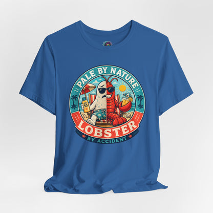Pale by Nature Lobster by Accident T-Shirt – Funny Sunburn Summer Graphic Tee