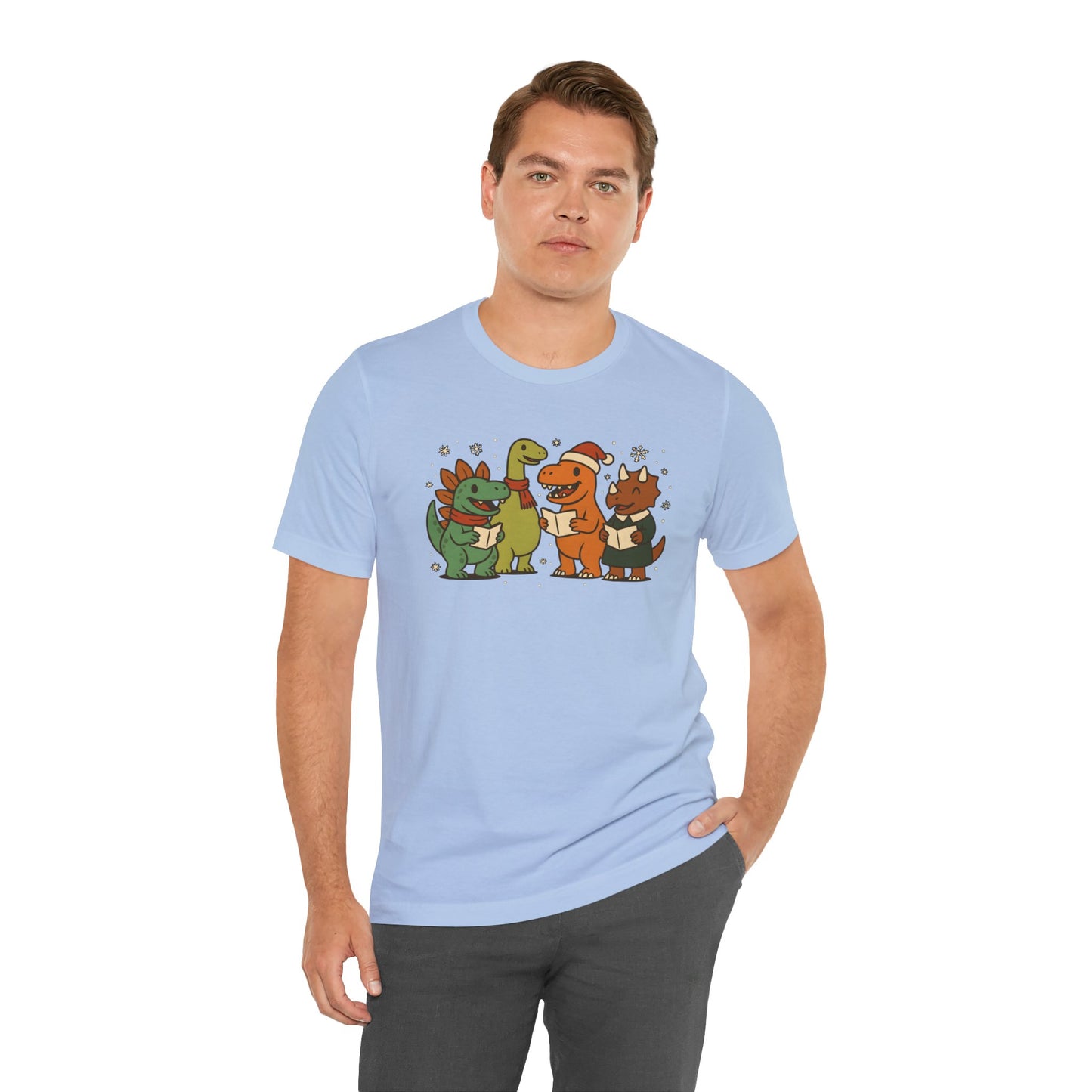 Dinosaur Carolers T-Shirt – Cute Dino Christmas Singing Tee