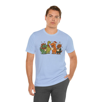Dinosaur Carolers T-Shirt – Cute Dino Christmas Singing Tee