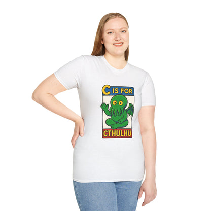 C is for Cthulhu Graphic Tee – Funny Cthulhu Shirt - WhimSpin - https://whimspin.com