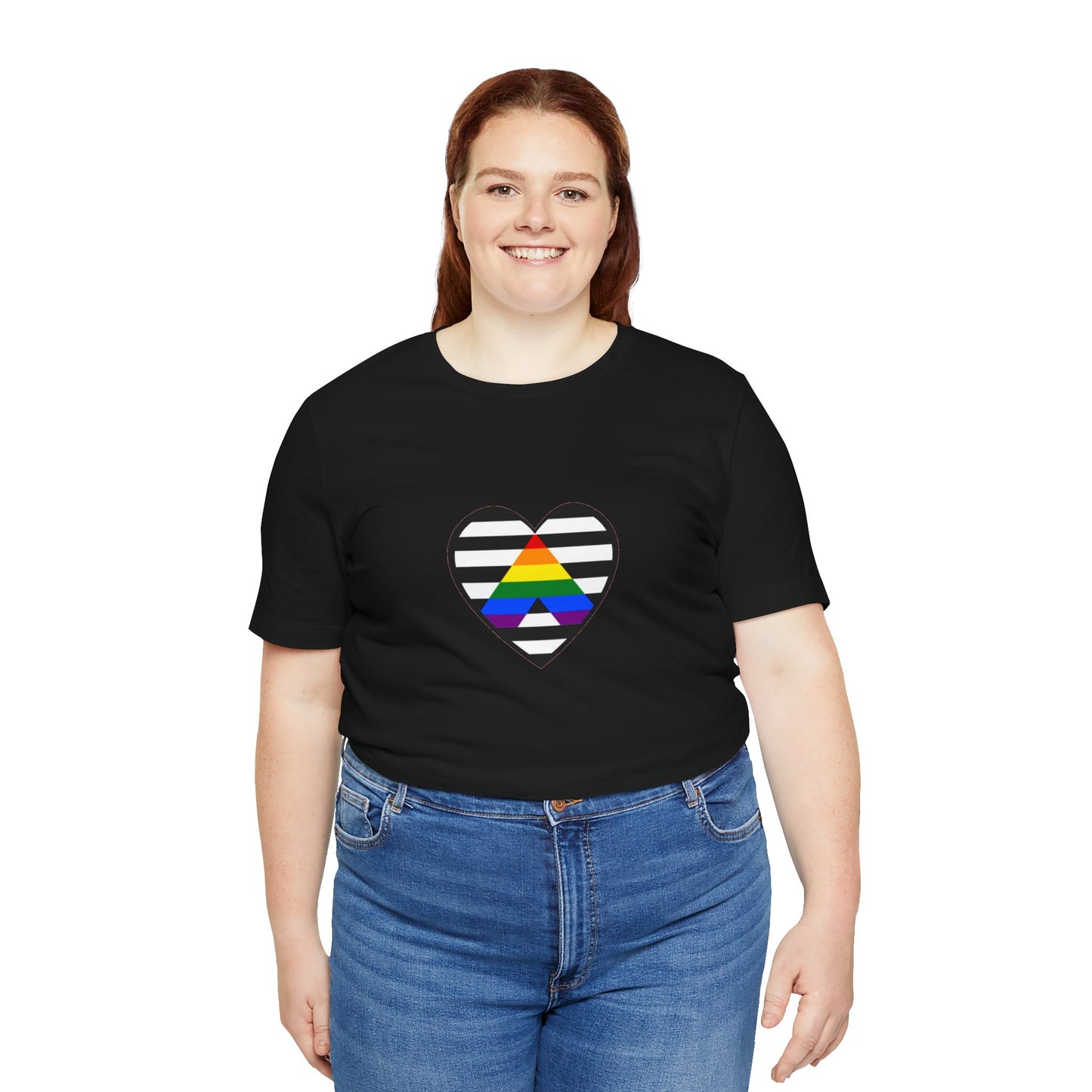 Ally Pride Flag Heart T-Shirt – Subtle LGBTQ+ Support Tee