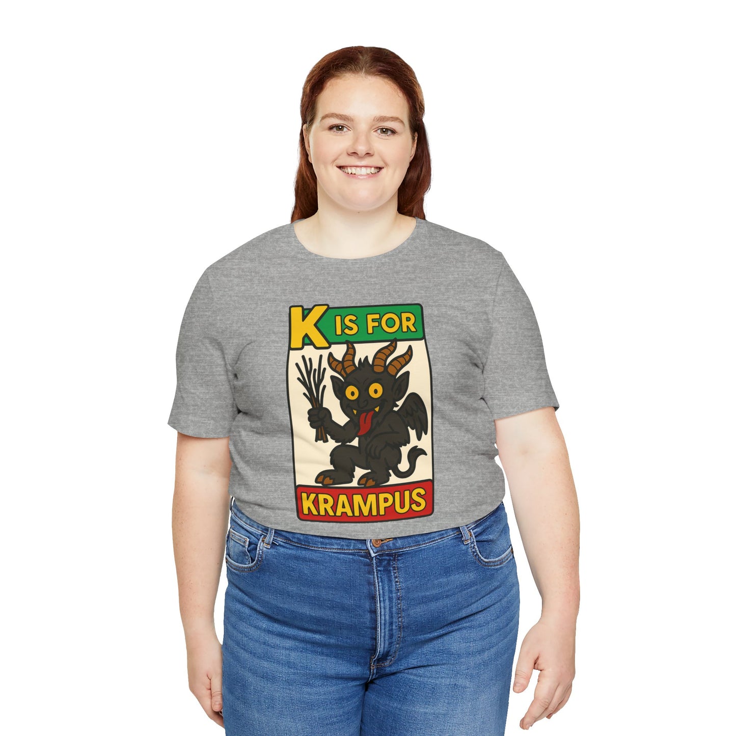 Krampus Alphabet Tee - "K is for Krampus" Holiday Graphic T-Shirt