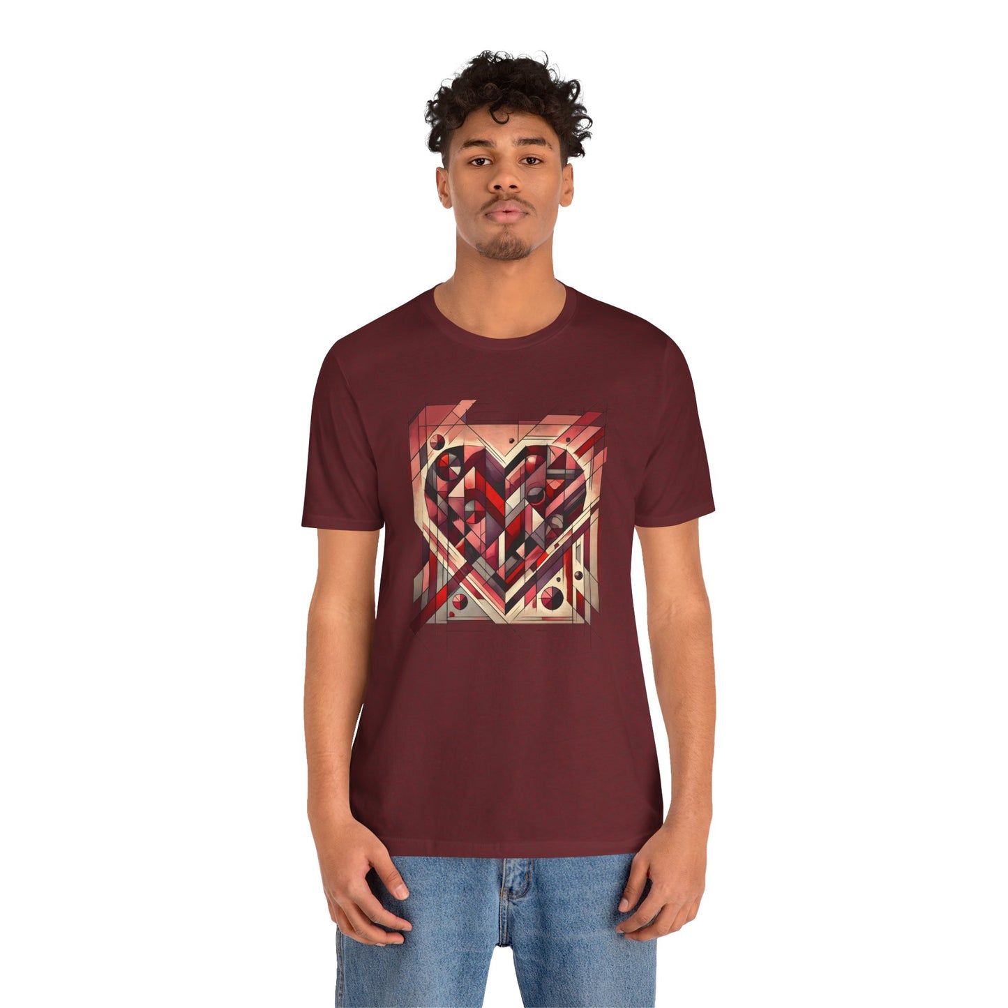 Cubist Heart T-Shirt – Modern Art Valentine's Day Graphic Tee