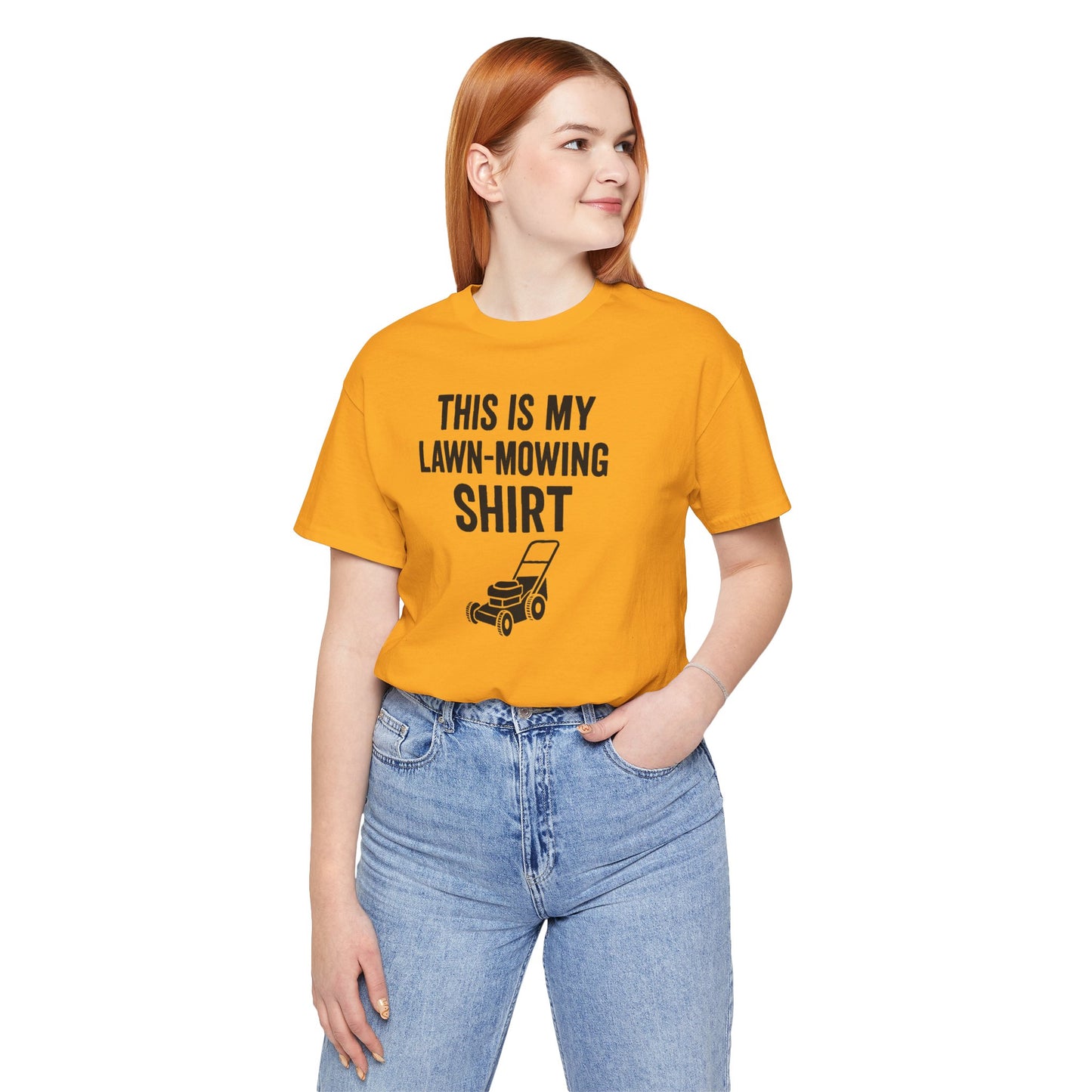 Lawn Mowing Tee – Funny Shirt Summer Yard Work T-shirt with Mower Graphic
