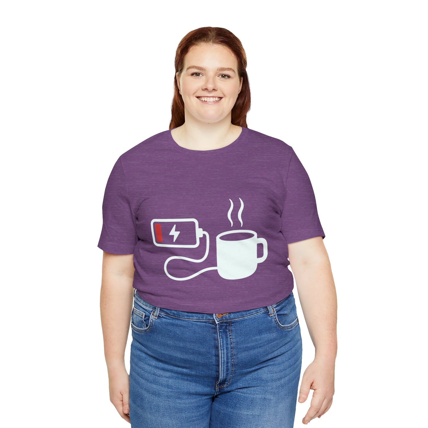 Low Battery Need Coffee Tee – Funny Caffeine Graphic T-Shirt