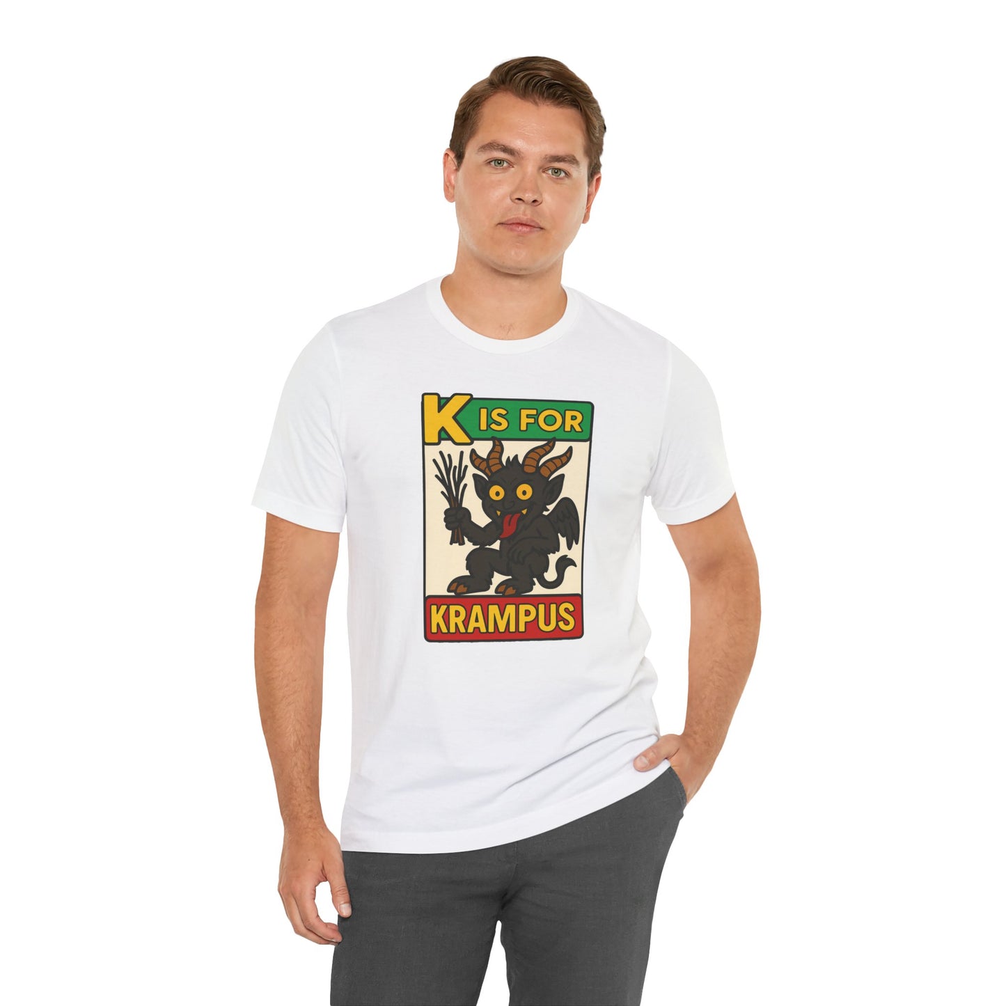 Krampus Alphabet Tee - "K is for Krampus" Holiday Graphic T-Shirt
