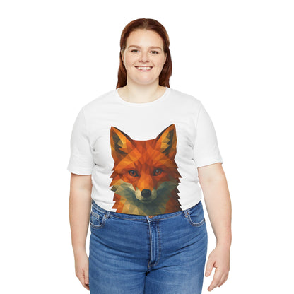 Geometric Fox T-Shirt – Polygon Animal Tee with Nature Vibes - WhimSpin - https://whimspin.com
