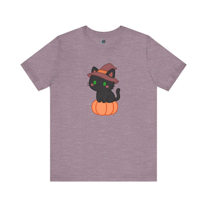 Halloween Cat Shirt – Cute Cat on a Pumpkin Graphic Tee