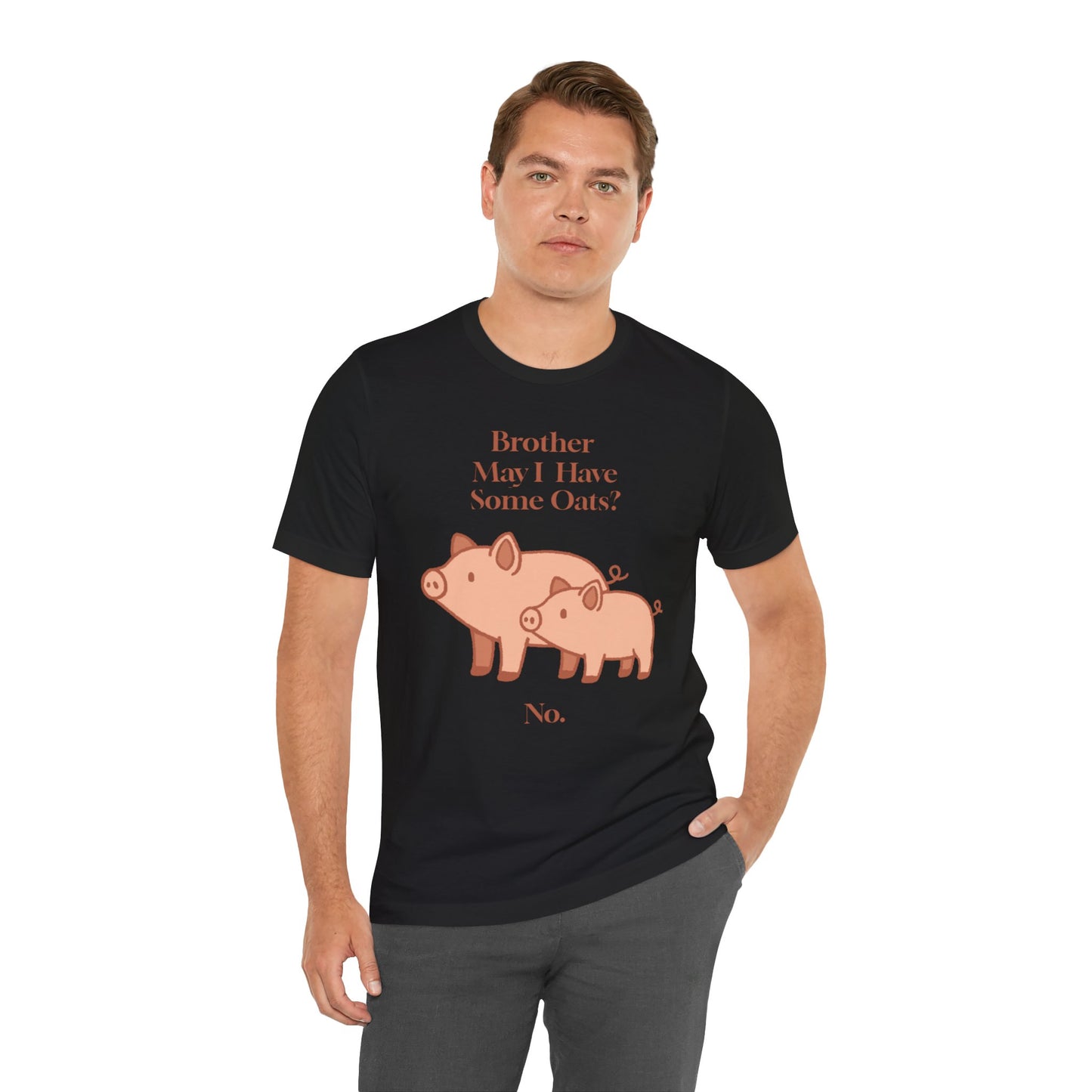 Brother May I Have Some Oats T-Shirt – Funny Viral Pig Meme Tee