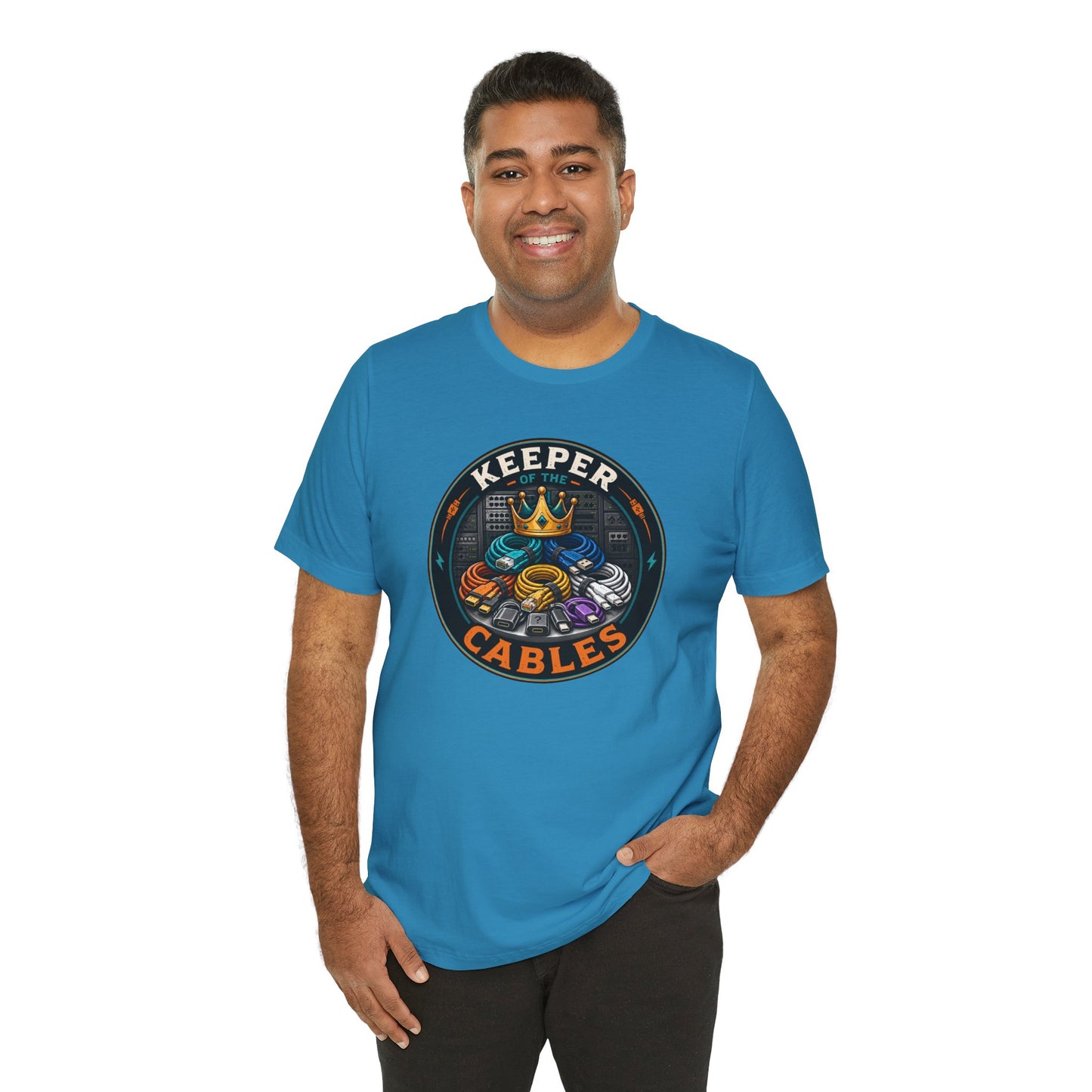 Keeper of the Cables T-Shirt – Funny Tech Dad Cable Tee
