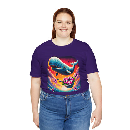 "Oh No, Not Again" Petunias and Whale Funny TShirt – Unisex Tee