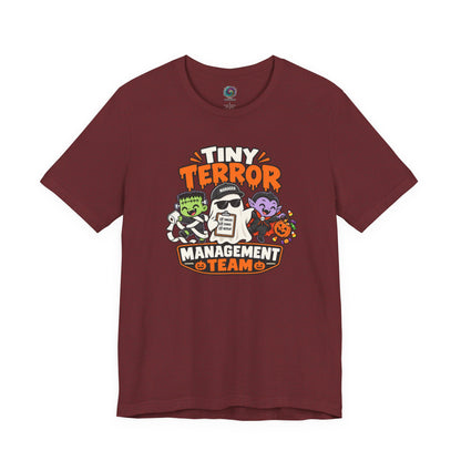 Tiny Terror Management Team T-Shirt – Funny Halloween Parent Tee