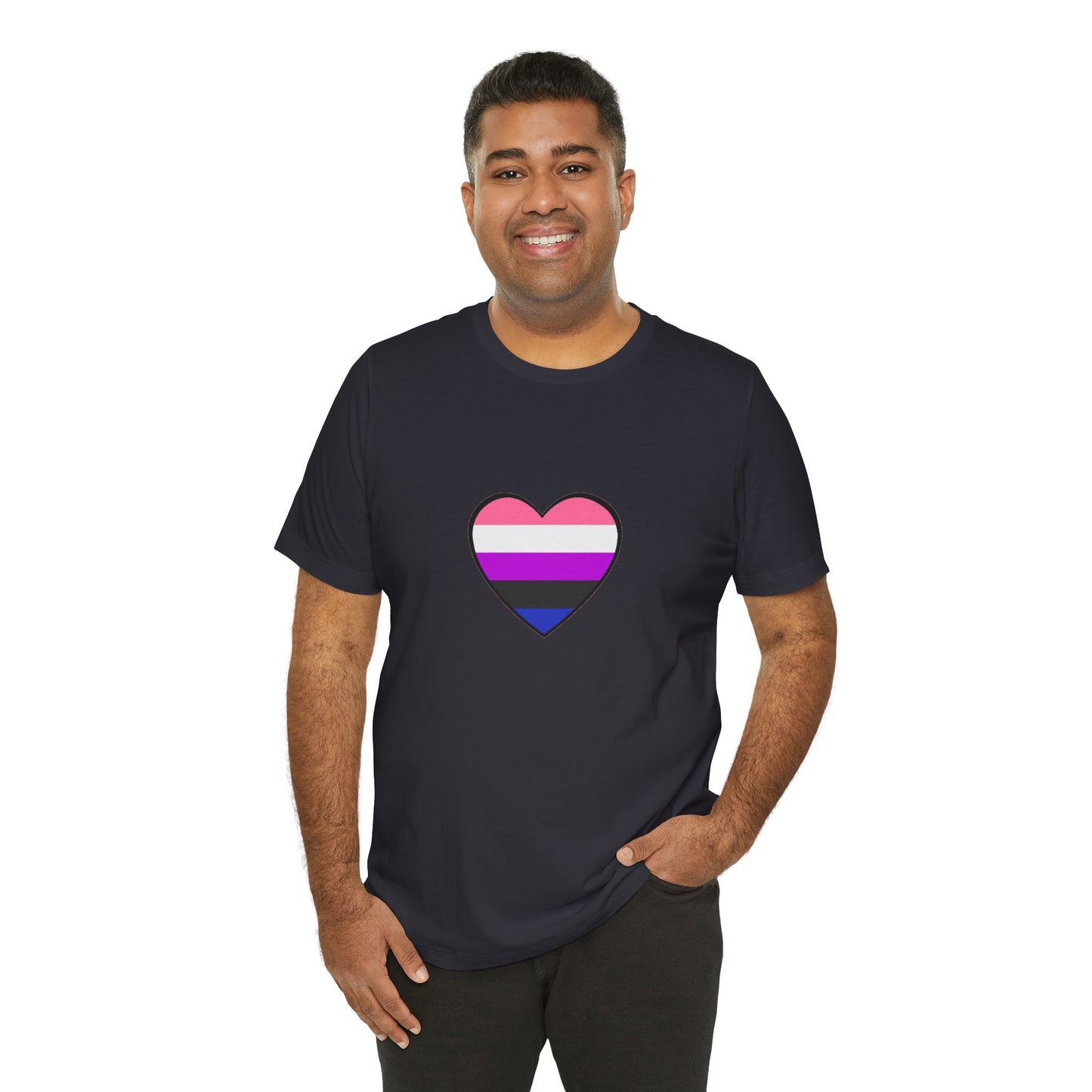 Genderfluid Pride Heart T-Shirt – Bold LGBTQIA+ Flag Tee - WhimSpin - https://whimspin.com