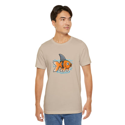 Goldfish Shark T-Shirt – Funny Fish Swimming  Graphic Tee