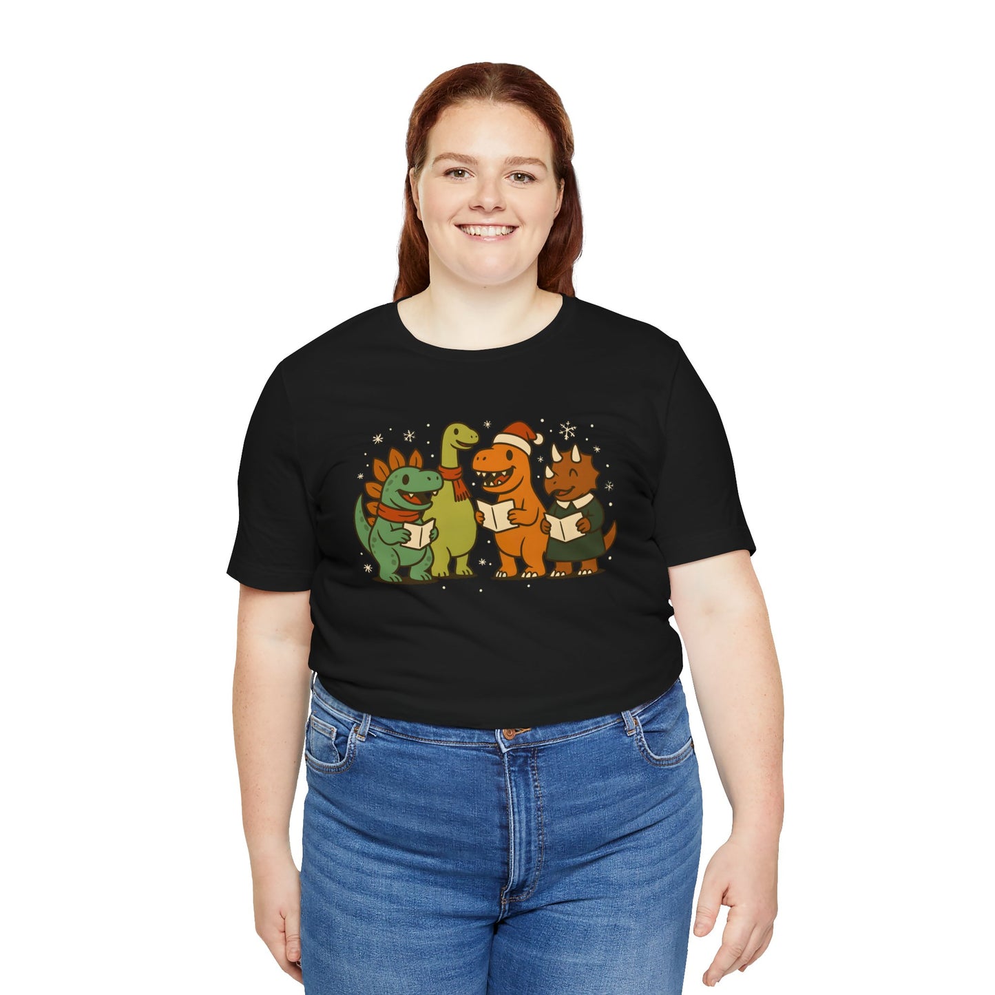 Dinosaur Carolers T-Shirt – Cute Dino Christmas Singing Tee