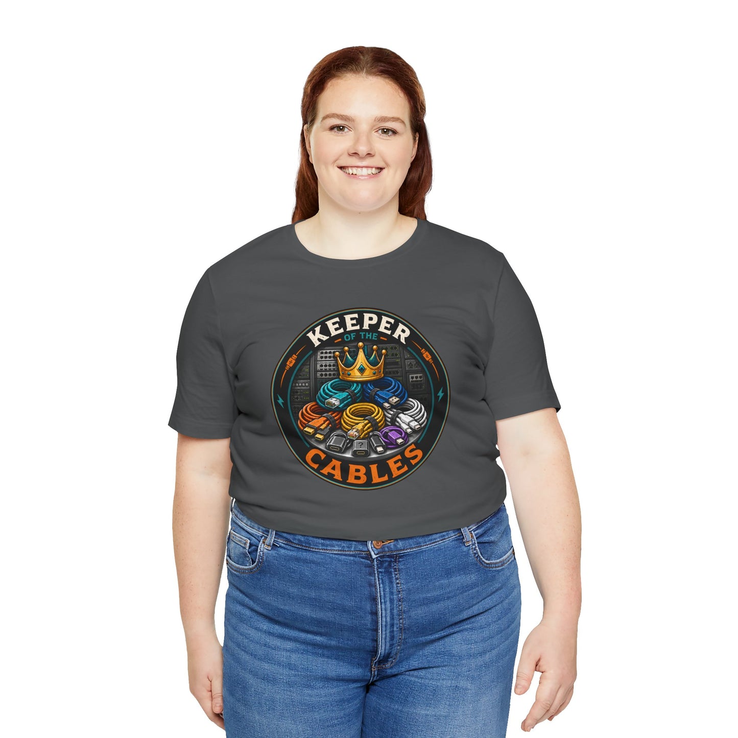 Keeper of the Cables T-Shirt – Funny Tech Dad Cable Tee
