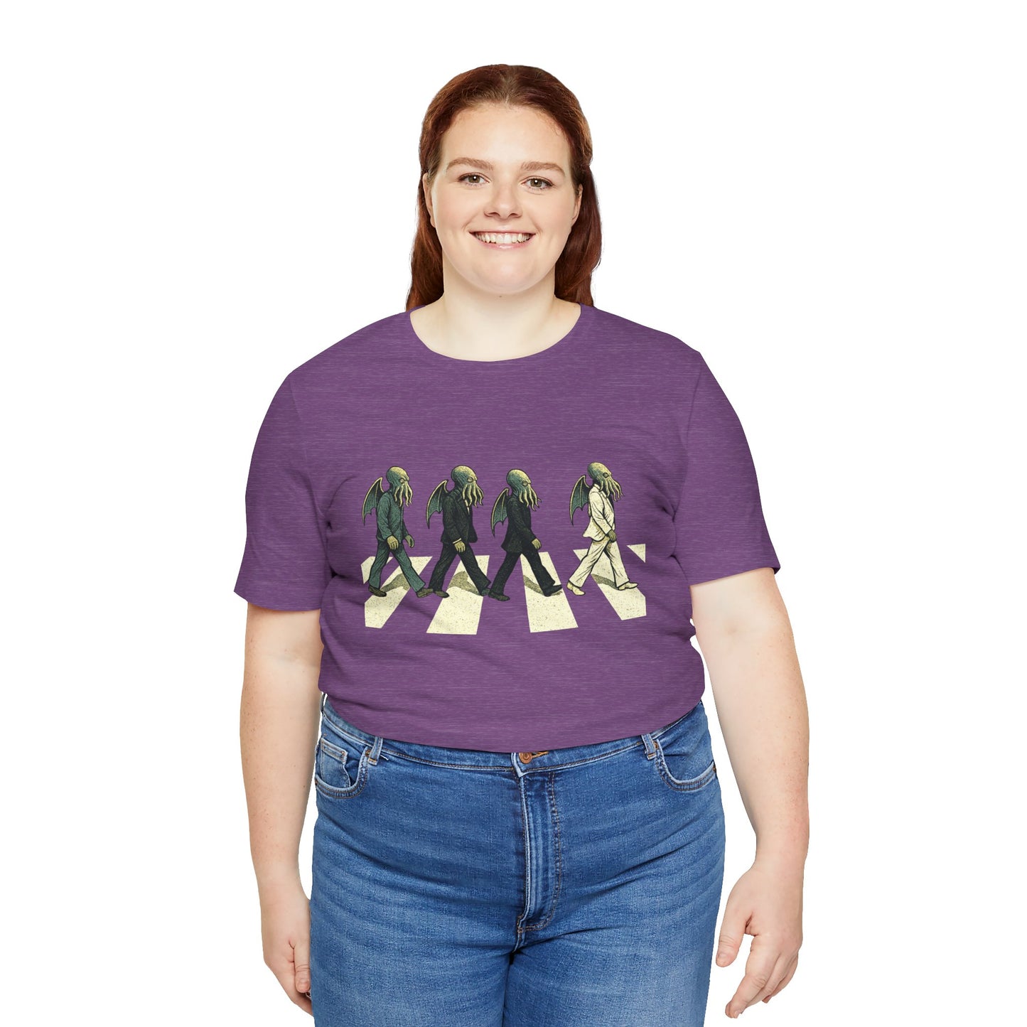 Cthulhu Crossing T-Shirt – Beatles Abbey Road Parody Tee | WhimSpin