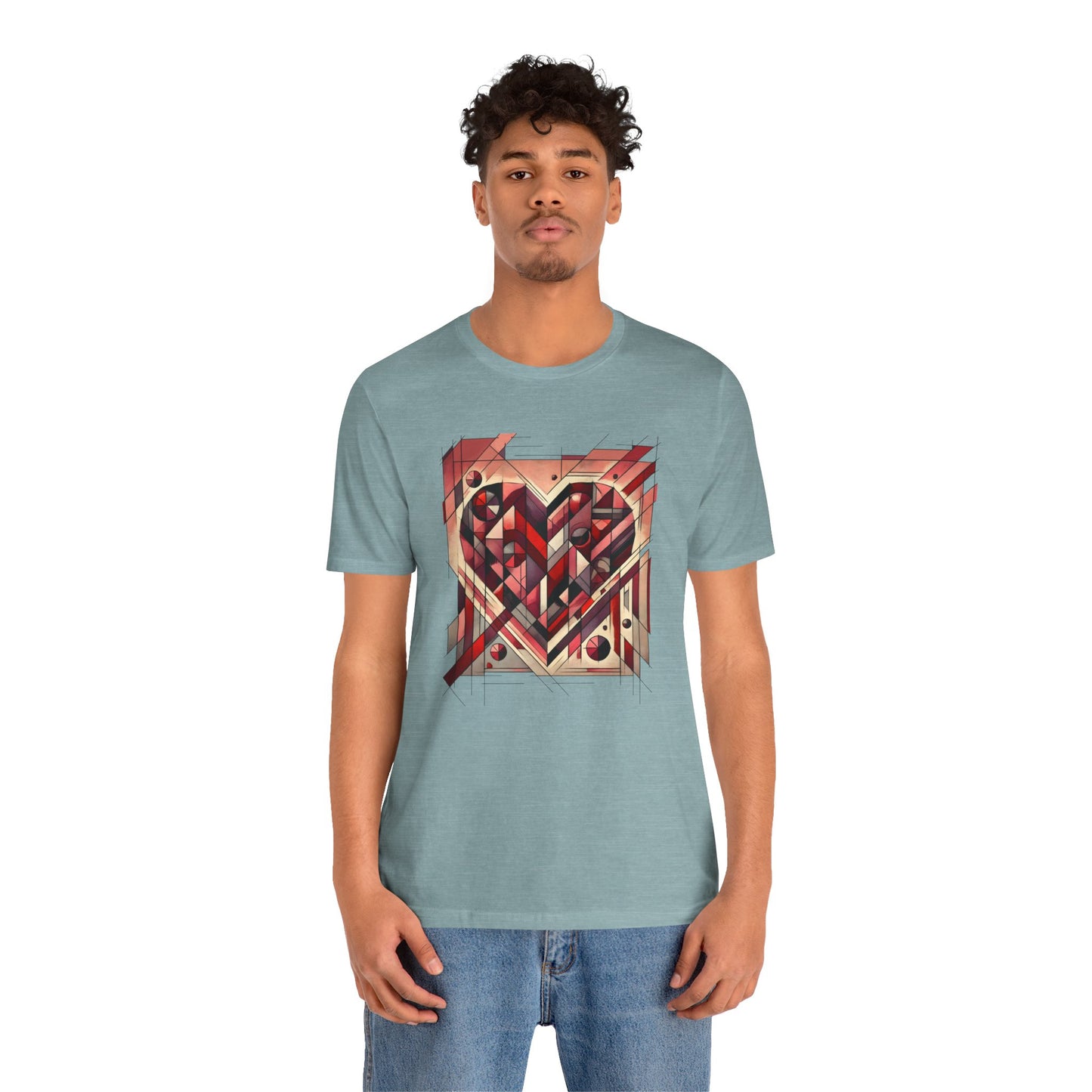 Cubist Heart T-Shirt – Modern Art Valentine's Day Graphic Tee