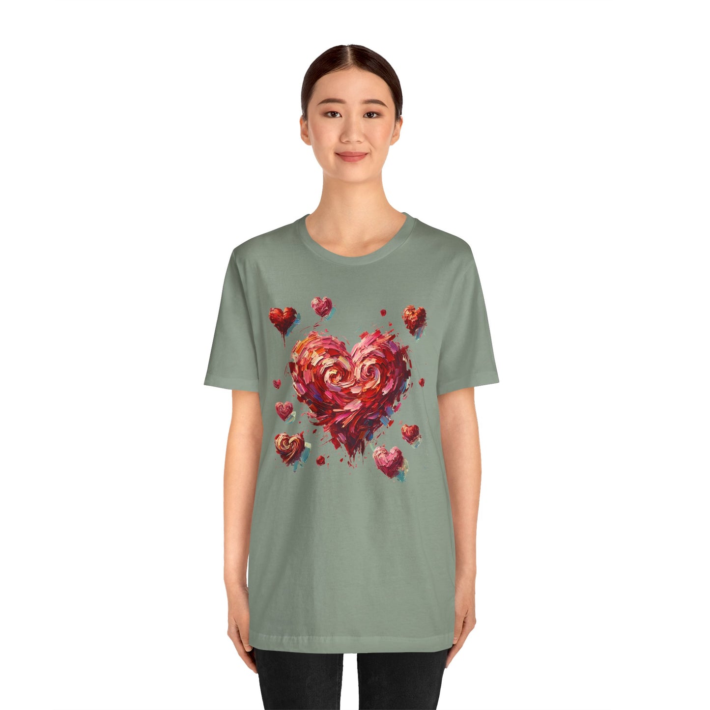 Impressionistic Heart T-Shirt – Artistic Valentine's Day Tee