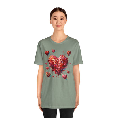 Impressionistic Heart T-Shirt – Artistic Valentine's Day Tee