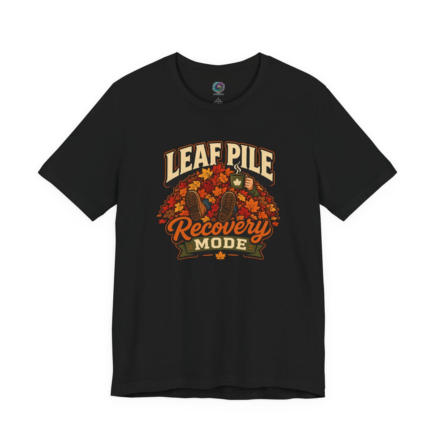 Leaf Pile Recovery Mode T-Shirt – Funny Fall Leaves Tee